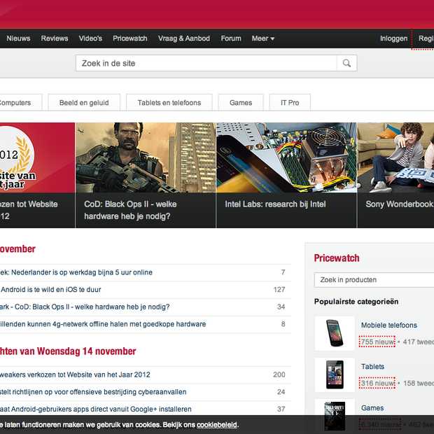 Tweakers voor 3e keer verkozen tot 'Website van het Jaar'