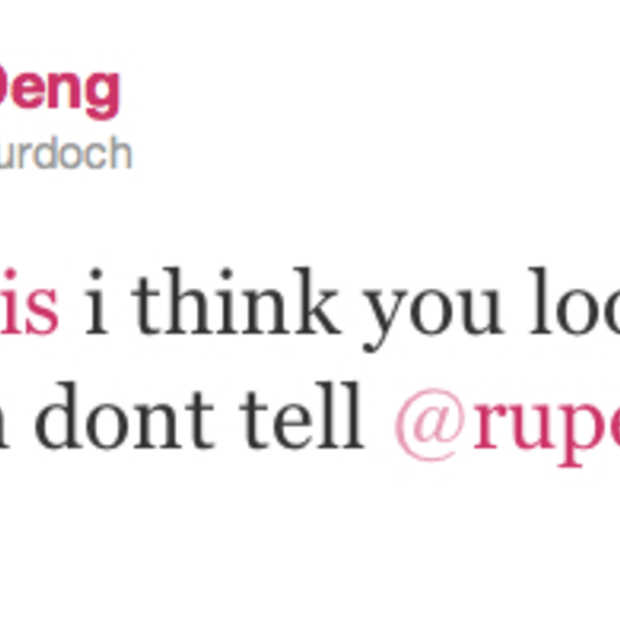 Twitter account vrouw van Murdoch blijkt nep