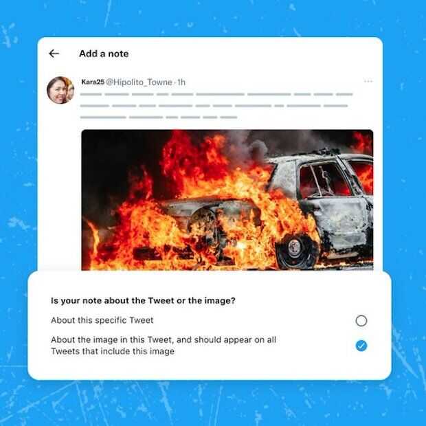 Twitter lanceert Community Notes voor afbeeldingen