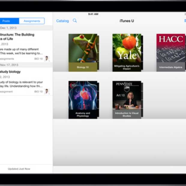 Update iTunes U: Lesstof ontwikkelen, beheren en bespreken op iPad
