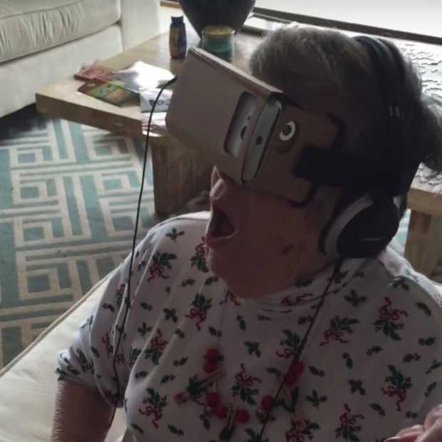 Deze oma probeert virtual reality voor de eerste keer