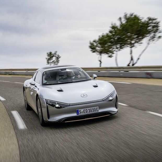 Mercedes concept EV rijdt 1000 kilometer op één acculading