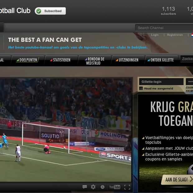 YouTube en Gilette slaan handen ineen: 'the best a fan can get'