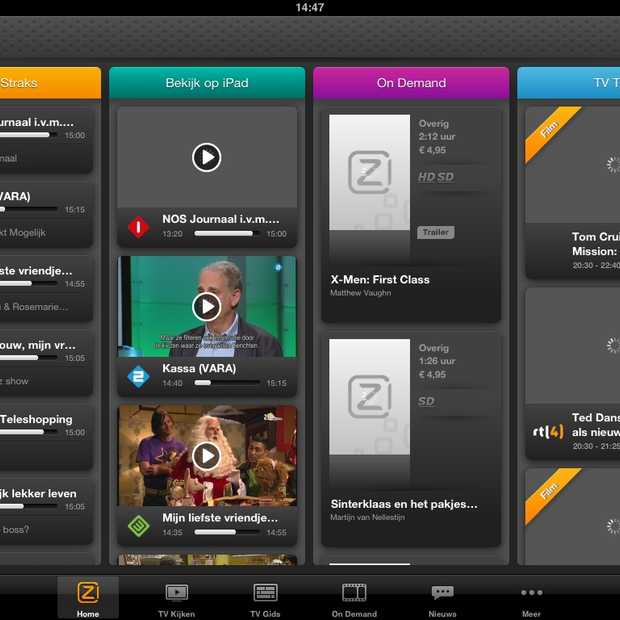 Ziggo komt met live televisie op de iPad
