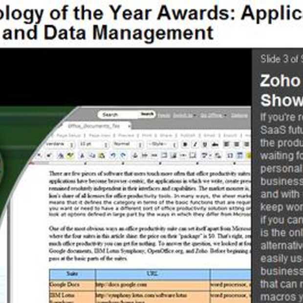 Zoho wint InfoWorld’s 2009 Technology of the Year Award