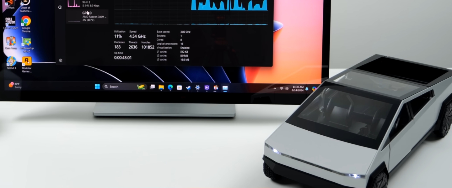 Deze miniatuur-Tesla Cybertruck is stiekem een computer