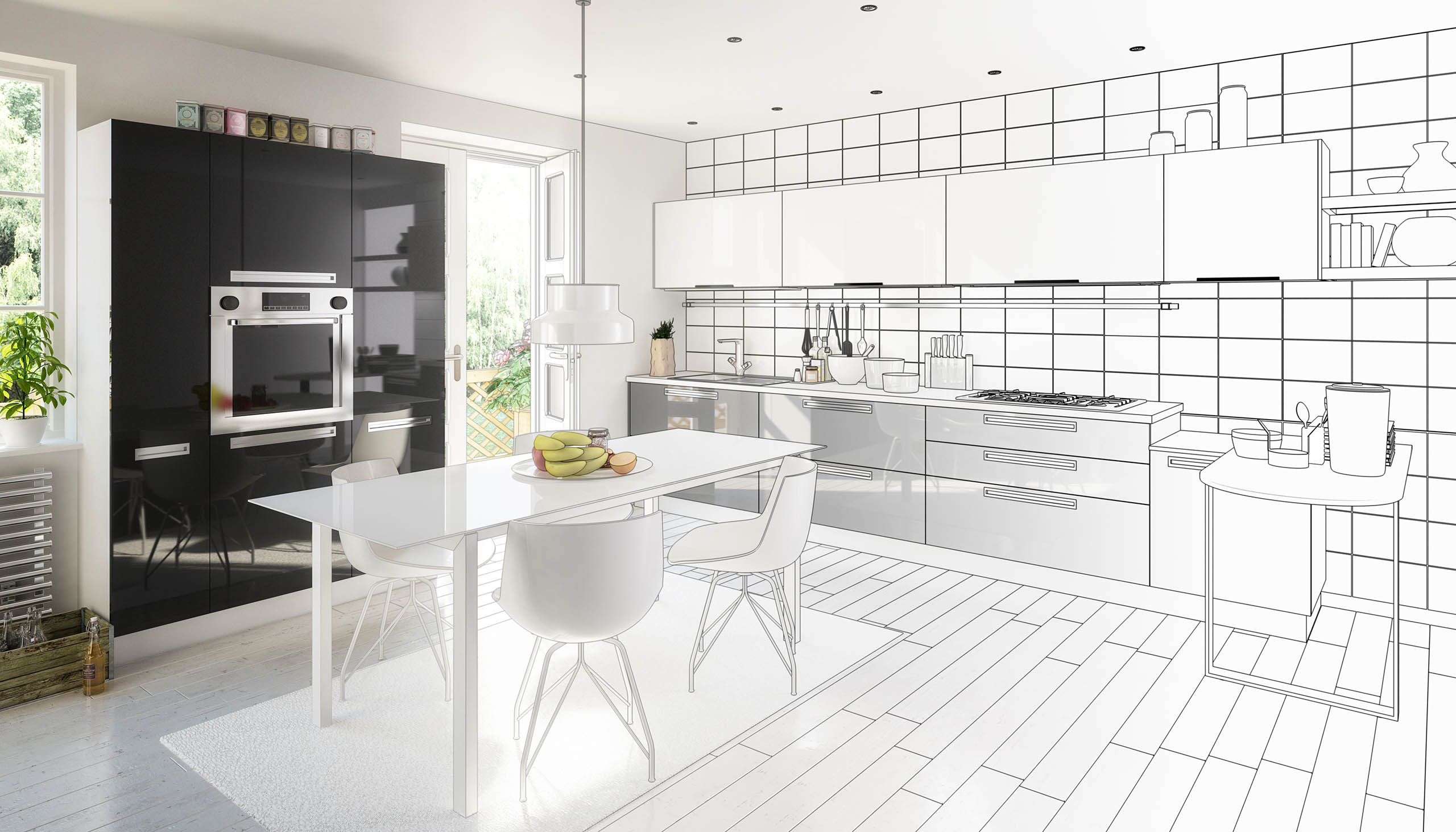 Black & White in the Kitchen (project)