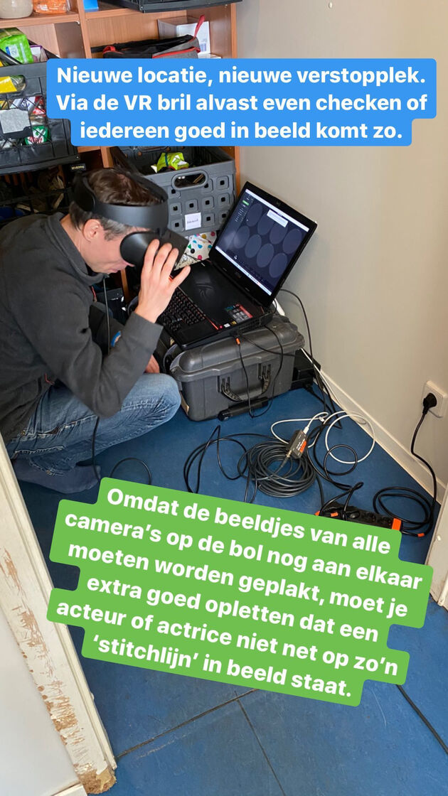 Speciale VR-bril is er gebruikt. (foto: Instagram\/JolienvandeGriendt)