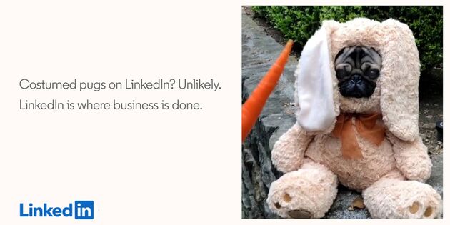 De nieuwe advertentie van LinkedIn. Foto\/ LinkedIn.