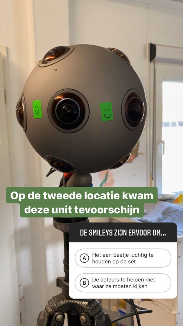 Filmen met een speciale camera. (foto: Instagram\/JolienvandeGriendt)