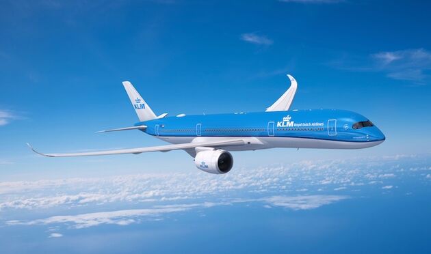 De Airbus A350-900 met KLM livery