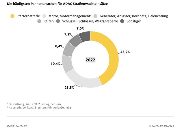 De meest voorkomende oorzaken van pech in Duitsland (Bron: <a href=\