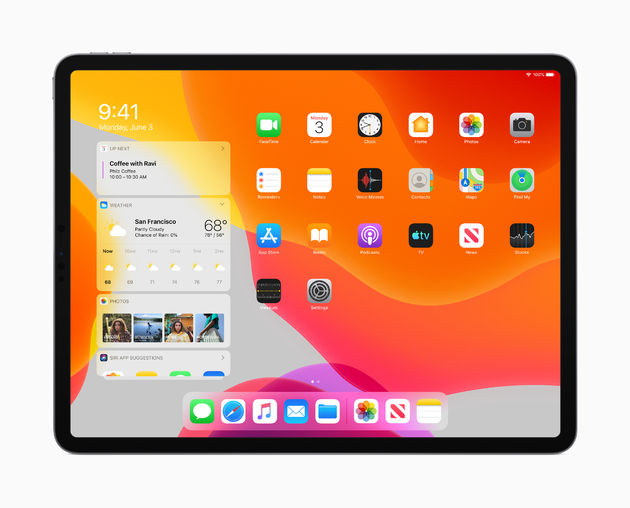 <em>iPadOS heeft een nieuw beginscherm met meer apps.<\/em><em><\/em>