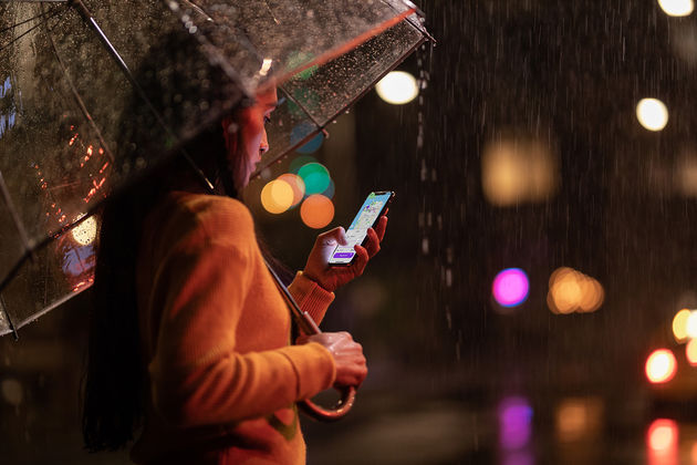 <i>Bellen in de regen, of onder de douche, no problem.</i>