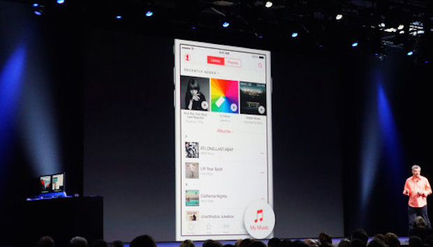 De presentatie van Apple Music tijdens het Worldwide Developers Conference in San Francisco
