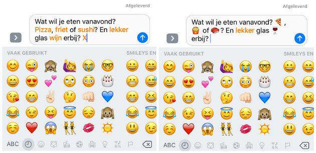 Automatische emoji`s in iMessage