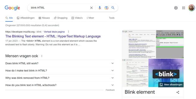 Blink html