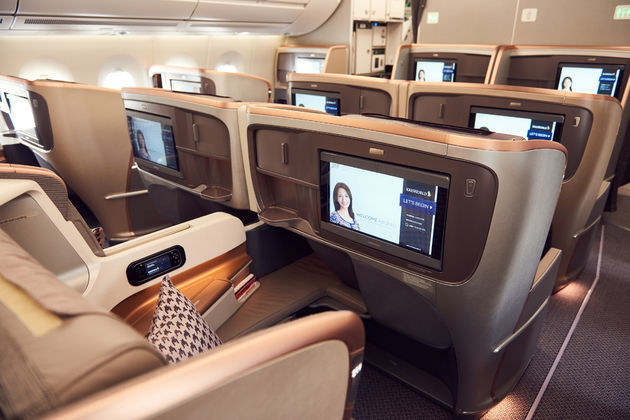 <em>Business class is het prima vertoeven.<\/em>