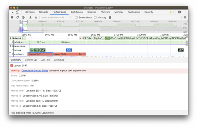 Chrom dev tools - Core web vitals-6