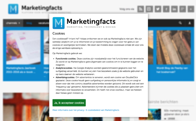 <em>Voorbeeld cookiewall op Marketingfacts<\/em>