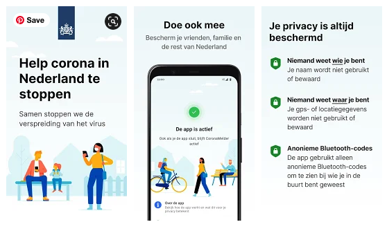 De app zoals deze er uitziet op een smartphone