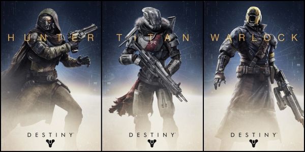 De drie speelbare klassen in Destiny