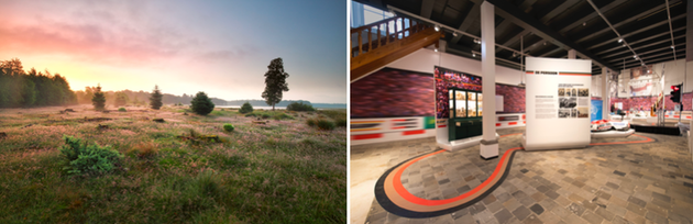 <i>Foto links: Dwingelderveld. Foto rechts: Drents Museum, credits: Sake Elzinga.</i>