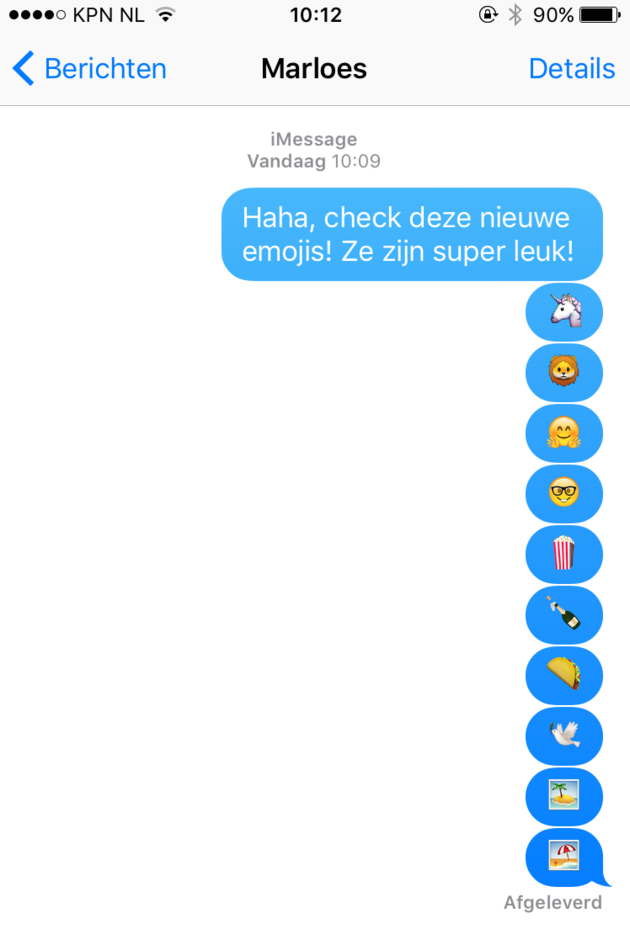 Een aantal nieuwe emojis in iOS 9.1