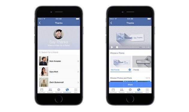 Facebook say thanks video`s