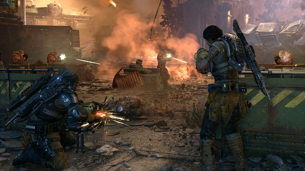 Vanuit dekking schieten op vijanden die ook in dekking zijn: het is net Gears of War.