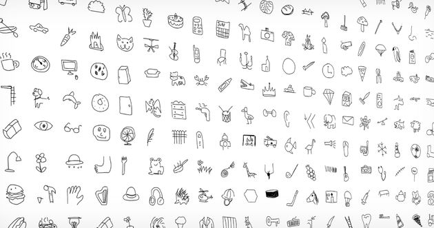 Google Quickdraw, een spel waarbij de computer met AI raadt wat je hebt getekend.\u00a9Google