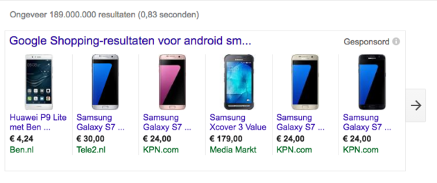 Google zou onder andere `vals spelen` bij het weergeven van Google Shopping resultaten