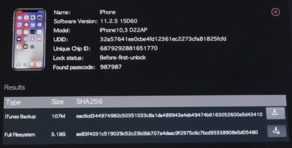 Alles dat op een iPhone staat kan gewoon gedownload worden. Foto: Malwarebytes