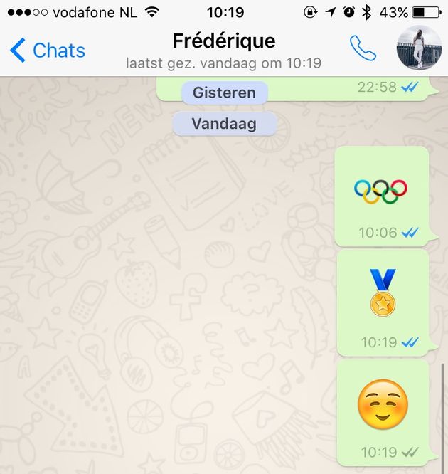 Grote emoji`s in Whatsapp