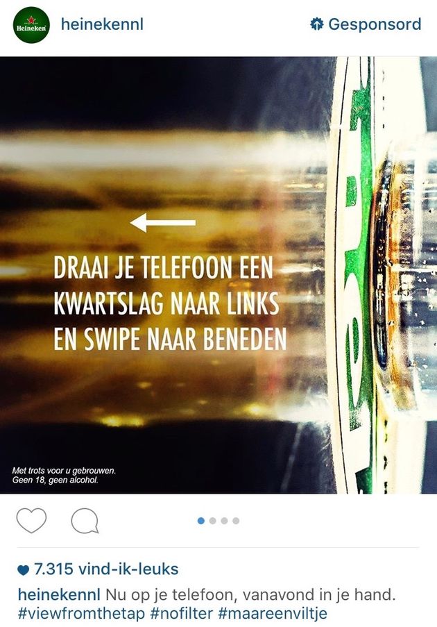 De eerste Instagram advertentie van Heineken