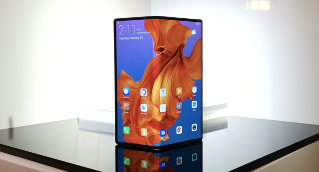 De opvouwbare Huawei Mate X met 5G