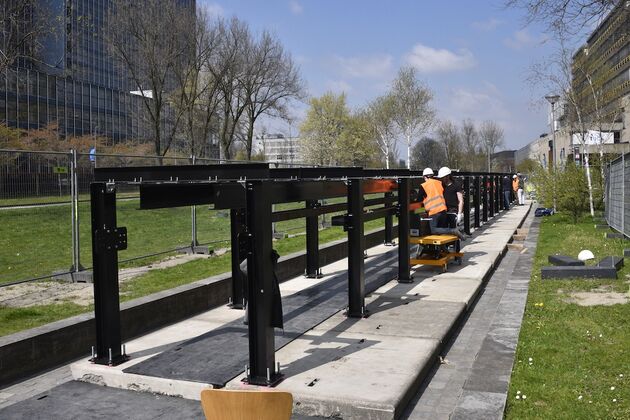 De Hyperloop testbaan op de campus van de TU Delft