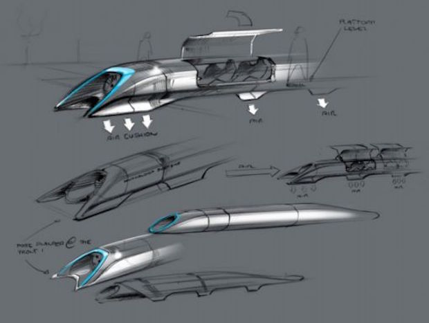 <em>Dit waren de eerste schetsen van Elon Musk van de hyperloop!<\/em>