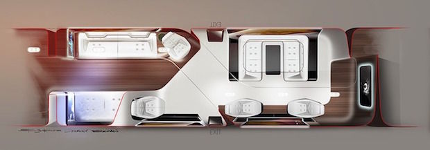 Dit is de indeling van de luxe cabine.