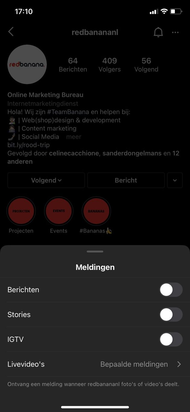 Instagram-notificaties