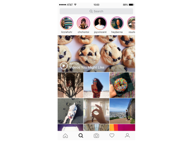 Instagram Stories in Explore