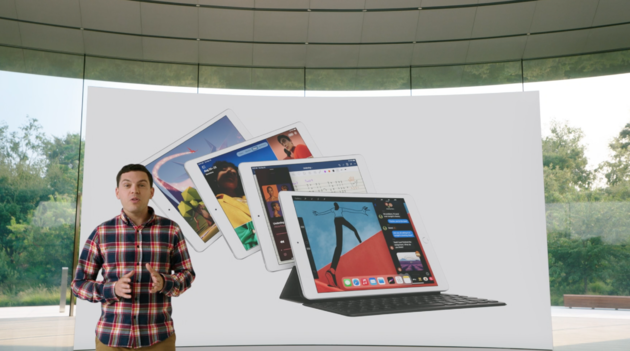 <i>Ted Merendino kondigt de nieuwe iPad aan.</i>