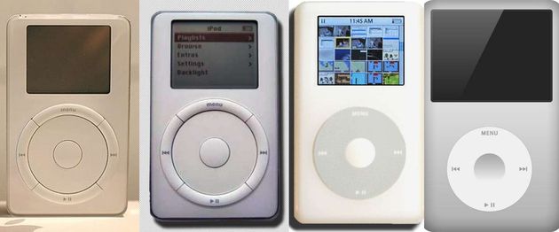 Alle iPod Classics die in ons midden zijn geweest.