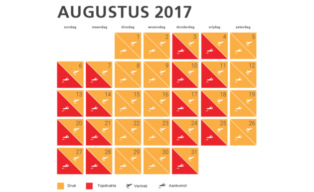 Zo druk is het in augustus