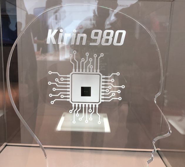 De Kirin 980 zoals `ie op de beurs wordt getoond.