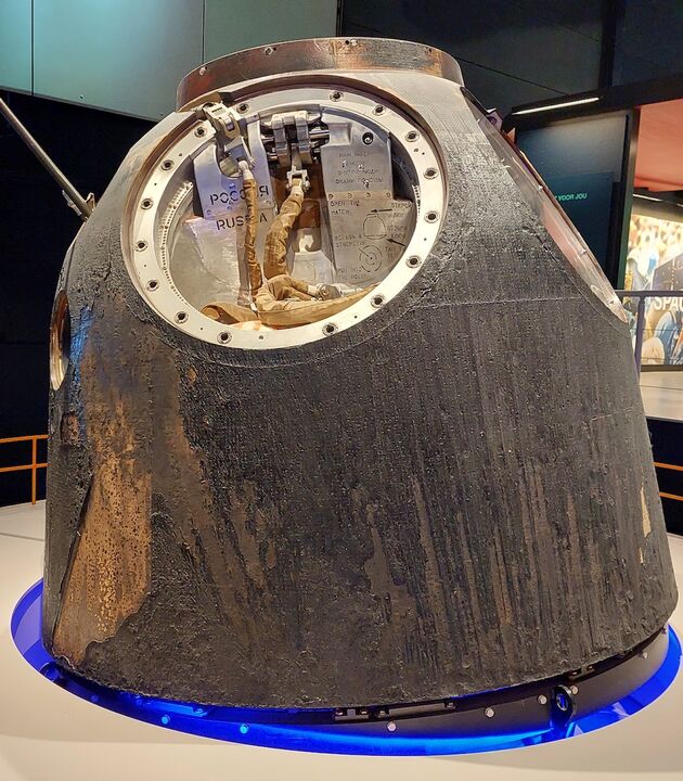De Sojoez capsule waarmee Andre Kuipers naar het ISS ging.