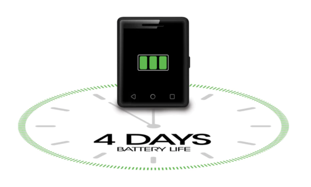 Batterijduur van vier dagen