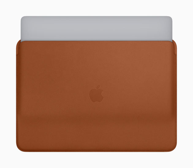 Het leren `hoesje` voor de Macbook Pro dat Apple ook gaat uitbrengen.