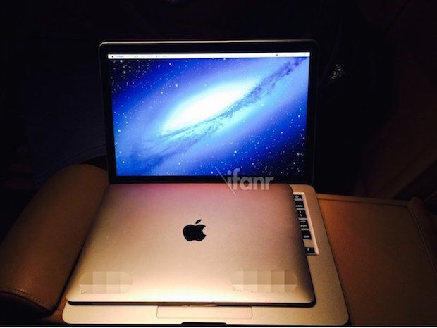 Het nieuwe scherm vergelijken met de huidige 13-inch Macbook.