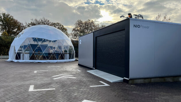 Vorig jaar opende  NIO een Power Swap Station in Eindhoven
